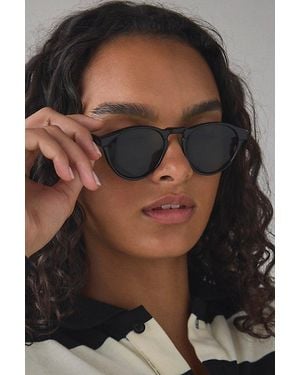 Vintage & ReMADE by UO Vintage By Uo Round Frame Prep Sunglasses - Black