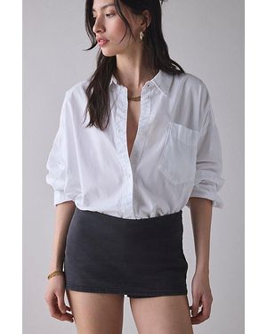 Silence + Noise Piper Denim Micro Skort - White