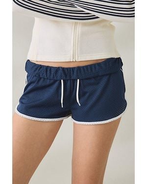 Out From Under Free Kick Mesh Micro Shorts - Blue