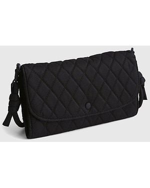 Vera Bradley Quilted Cotton Wildwood Crossbody Wallet - Black
