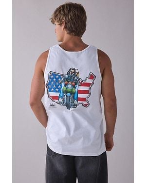 Loser Machine Destination Graphic Tank Top - Gray