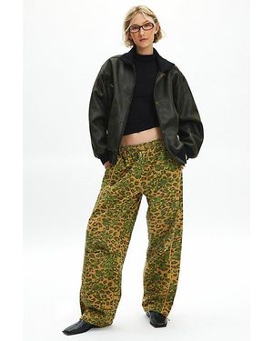 BDG Jess Leopard Track Pant - Green
