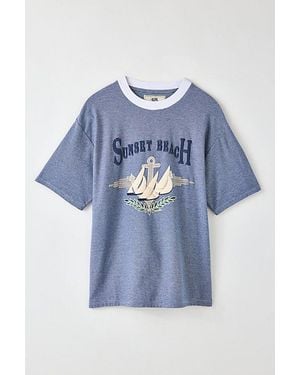 925 Originals Sunset Beach Graphic Tee - Blue