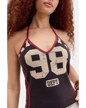 Urban Outfitters Uo 98 Tie Neck Halter Top - Black