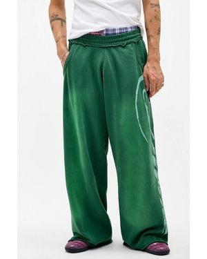 Jaded London Green Divine Airbrush Straight Leg Joggers