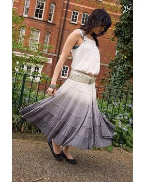Kimchi Blue Eila Dip Dye Midi Skirt - Grey