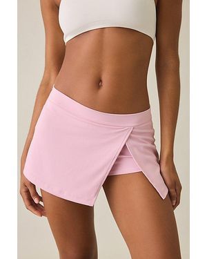 Out From Under Saturday Sculpt Slit Mini Skort - Pink