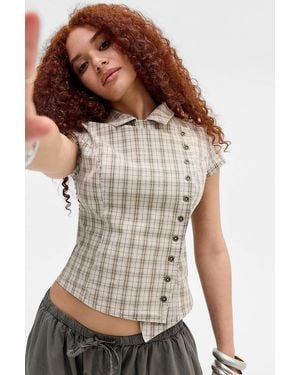 Silence + Noise Silence + Noise Blake Military Button-up Shirt - White