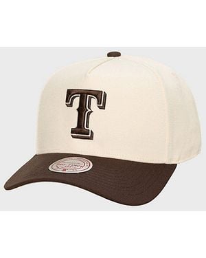 Mitchell & Ness Mlb Texas Rangers Pro Snapback Hat - Natural