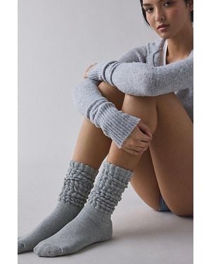 Out From Under Isla Slouchy Crew Socks - Gray