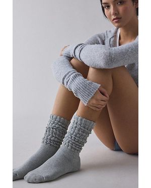 Out From Under Isla Slouchy Crew Socks - Gray