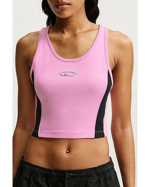 Nike Sportswear Colourblock Tight Cropped Tank Top - Purple