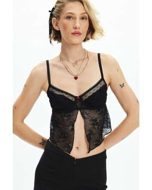 Out From Under Peachy Fly-away Top - Black