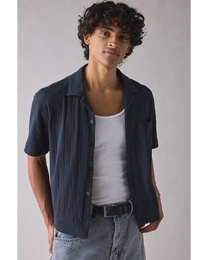 Urban Outfitters Uo Ribbed Knit Boxy Short Sleeve Shirt Top - Gray