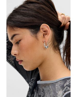 Ed Hardy Broken Hearts Hoop Earrings - Black