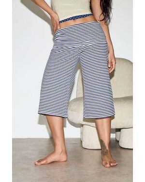 Out From Under Bec Foldover Shorts S At Urban Outfitters - Blue