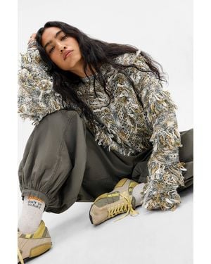 Urban Outfitters Uo Memphis Fringed Jumper - Black