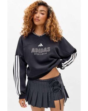 adidas 3-stripes Retro Crew Neck Sweatshirt - Blue