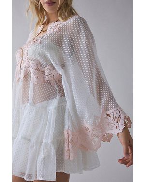 Kimchi Blue Waiting For You Sheer Long Sleeve Mini Dress - White