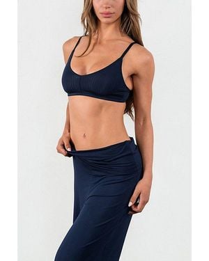 Vitaly Float Rib V Bralette - Blue