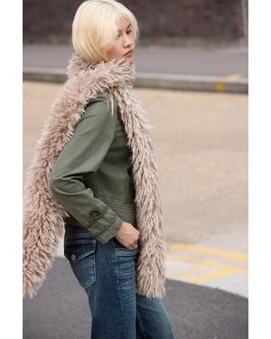 Urban Outfitters Uo Sylvie Faux Fur Scarf - Natural