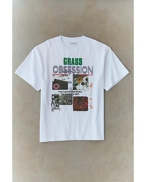 Students Golf Grass Obsession Graphic Tee - Gray