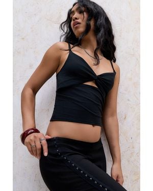 Urban Outfitters Uo Bec Twist Front Cami - Blue