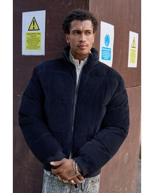 BDG Black Corduroy Puffer Jacket - Blue