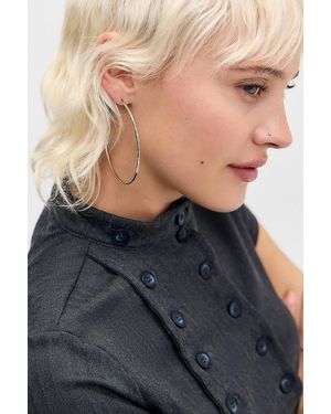 Silence + Noise Silence + Noise Xl Etched Hoop Earrings - Blue