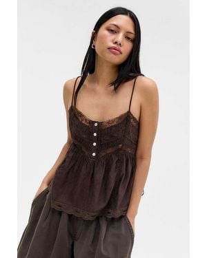 Kimchi Blue Tabby Lingerie Cami - Black