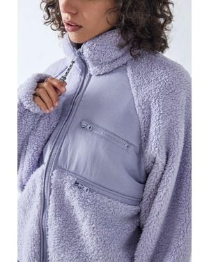 BDG Boxy Fleece Jacket - Blue