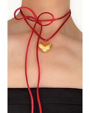 Five Fourty Nine Satin Wrap Choker - Black