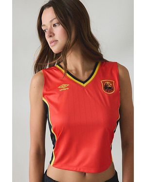 Umbro Uo Exclusive V-Neck Cropped Jersey Tank Top - Red