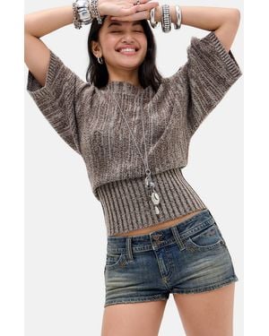 BDG Piper Mini Shorts - Grey