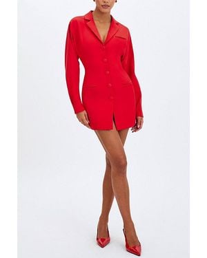 Miss Circle Blythe Batwing Blazer Mini Dress - Red