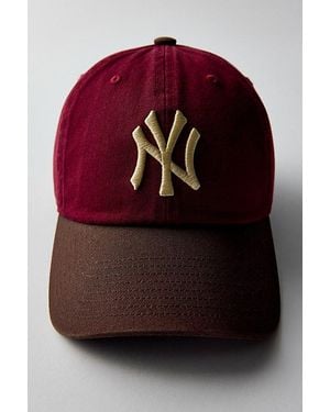 Mitchell & Ness Mlb New York Yankees Tonal Logo Dad Hat - Red