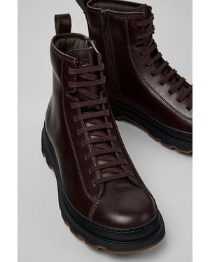 Camper Brutus+ Leather Ankle Boot - Black