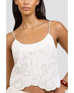 Onia Scallop Cami - White