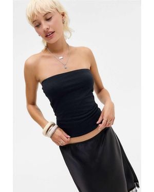 Urban Outfitters Uo Clean Bandeau Top - Black