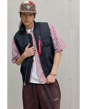 Alpha Industries Black Ma-1 Vintage Bomber Jacket Vest - Blue