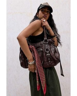 BDG Jude Black Faux Leather Shoulder Bag - Brown