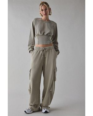 Out From Under Day To Day Baggy Barrel Leg Cargo Sweatpant - Gray