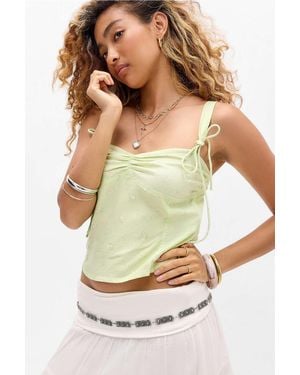 Motel Tismia Ditsy Floral Top - Green