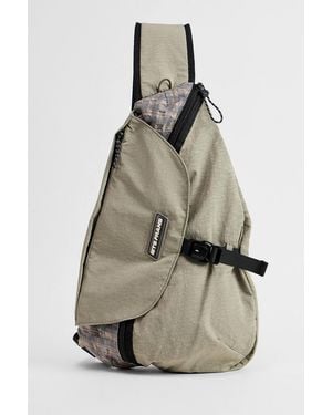 iets frans... Grey Check One Strap Backpack - Natural