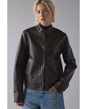 ジャケット・アウター OHOTORO Urban Leather Jacket brown 71IOWClac4L._AC_SX385_.jpg