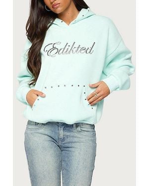 Edikted Rockstar Studded Hoodie - Green