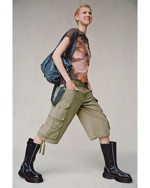 BDG Omaha Mid-Rise Baggy Utility Jorts - Natural