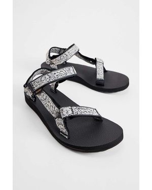 Teva Black Pattern Original Universal Slim Sandals