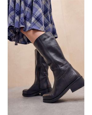 BDG Pull-on Leather Boots - Blue