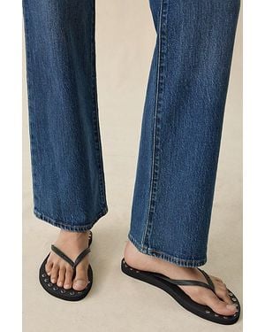 Brizza Arezzo Studded Thong Sandals - Blue